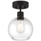 Access Lighting Port Nine Burgundy, Burgundy LED SemiFlush, Matte Black Finish, Clear Glass 63148LEDDLP-MBL/CLR - alternate 1